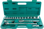 Jonnesway S05H4219S Набор головок торцевых дюймовых 1/2""DR, SAE 3/8""--1-1/4"", 19 предметов