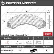 Friction Master MKD249 Колодки тормозные дисковые