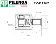 PILENGA CVP1262 ШРУС внутренний L=R (компл. с пыльником) RENAULT Logan/LADA Largus