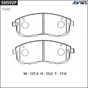 ADVICS SN592P Дисковые тормозные колодки