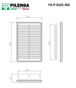 PILENGA FAP0101NO Фильтр воздушный CRETA 1,6 MPI2.0 16- (Полиэфирное волокно)