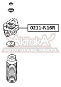 ASVA 0211N16R ОПОРА ЗАДНЕГО АМОРТИЗАТОРА
