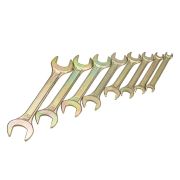 REXANT 1258442 Набор ключей рожковых REXANT (6х7-20х22 мм), 8 шт., желтый цинк