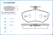 CWORKS C11CR1007 Тормозные колодки передние