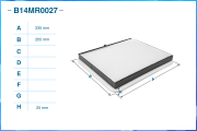 CWORKS B14MR0027 Фильтр салонный пылевой