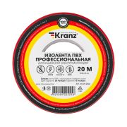 Kranz KR092804 Изолента ПВХ KRANZ профессиональная, 0.18х19 мм х 20 м, красная (10 шт./уп.)