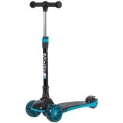 NOVATRACK 120BBRAINBOWBGN20 Самокат 3-х колесный 120/80 мм Кикборд детский RainBow пластиковый складной 60 кг зеленый