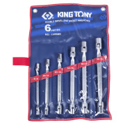 KING TONY 1A06MR Набор торцевых ключей с шарниром, 8-19 мм, 6 предметов