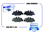 BRAVE BRBP164 Колодка тормозная задняя диск.  VIANO/VITO W639 03- с датч.