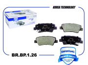 BRAVE BRBP126 Колодка тормозная задняя диск. BR.BP.1.26 KIA Cerato YD 2013-