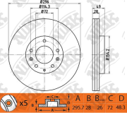 NiBK RN1501 Диск тормозной передний MAZDA CX-7 2.3/2.2 07->
