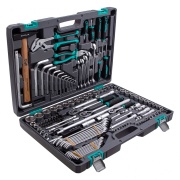 Stels 14107 Набор инструментов, 1/2, 3/8, 1/4, CrV, пластиковый кейс, 142 предмета Stels