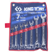 KING TONY 1207MR Набор комбинированных ключей, 10-19 мм, 7 предметов
