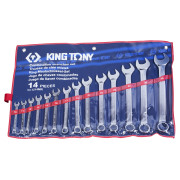KING TONY 1214MR Набор комбинированных ключей, 10-32 мм, 14 предметов