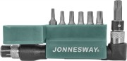 Jonnesway S08H2S8S Комплект вставок-бит 1/4&quot;&quot;DR TORX®, T10-T40, c Г-образным приводом, 8 предметов