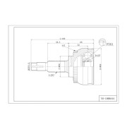DOUBLE FORCE DFCV069 Шрус привода , с ABS