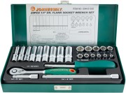 Jonnesway S04H2125S Набор головок торцевых стандартных и глубоких 1/4&quot;&quot;DR, 4-13 мм, 25 предметов