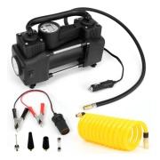 AUTOVIRAZH AV010999 Компрессор двухцилиндровый 95 л/мин с цифр. маном., функц автостоп, пневм. шланг &quot;AUTOVIRAZH