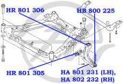 Hanse HR801305 Сайлентблок нижнего рычага передней подвески, передний