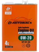 AUTOBACS A00032230 Моторное масло Синтетическое 0W-20 4л