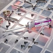REXANT 124742 Отвертка комби, прозрачная рукоятка, двухсторонний  120 мм (крестовая PH 2, шлицевая SL 6 мм)