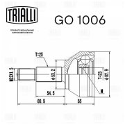 Trialli GO1006 ШРУС для а/м Ford Focus I (98-) (наруж.) (23 шлц.) (GO 1006)