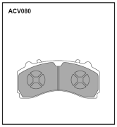 ALLIED NIPPON ACV080K Колодки тормозные дисковые