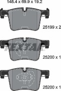 Textar 2519901 Комплект тормозных колодок с противошумной пластиной Q+