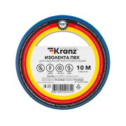 Kranz KR092005 Изолента ПВХ KRANZ 0.13х15 мм, 10 м, синяя (10 шт./уп.)