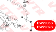 VTR DW2803S Тяга стабилизатора передней подвески, левая