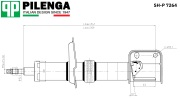 PILENGA SHP7264 Амортизатор передний левый, стойка LADA 2108-21099