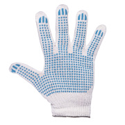 DOLLEX 200PVX4W Перчатки х/б с ПВХ &#039;4 нитки&#039; (уп. 200 пар) белые