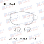 DOUBLE FORCE DFP1624 Колодки тормозные дисковые Double Force
