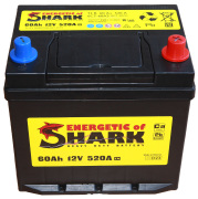 ENERGETIC of SHARK ESA603R Батарея аккумуляторная 12В 60А/ч А обратная поляр. выносные (Азия)