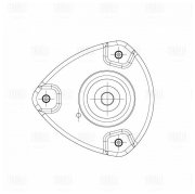 Trialli SA0863 Опора амортизатора для а/м Kia Rio (05-) (перед.) (с подшип. прав.) (SA 0863)