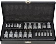 АвтоDело 39924 набор головок торц. и вставок 24пр. Torx 1/4""+1/2""DR Е4-Е18, Т7-Т50  PRO