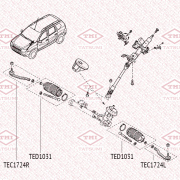 TATSUMI TEC1724L Наконечник рулевой тяги L