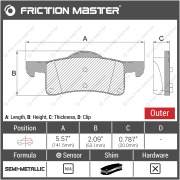 Friction Master MKD935 Колодки тормозные дисковые