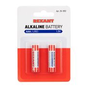 REXANT 301052 Алкалиновая батарейка AAA/LR03 1,5 V 2 шт. блистер REXANT