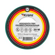 Kranz KR092803 Изолента ПВХ KRANZ профессиональная, 0.18х19 мм, 20 м, зеленая (10 шт./уп.)