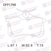 DOUBLE FORCE DFP1799 Колодки тормозные дисковые Double Force