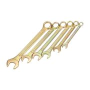 REXANT 1258412 Набор ключей комбинированных REXANT (8, 10, 12, 13, 14, 17 мм), 6 шт., желтый цинк
