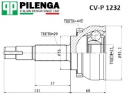PILENGA CVP1232 ШРУС наружный L=R (компл. с пыльником) NISSAN X-Trail (T30) 00-06 mot.2,0L