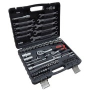 Partner PA4082 Набор инструмента 6-гранных головок 1/4&quot; &amp; 1/2&quot; и ключей  82 предмета