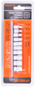 АвтоDело 39845 набор головок 10пр DR1/4""; 6РТ; 4-13мм; планка