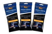 Kraft KT834010 Влажные салфетки для автосалона и интерьера, 60 шт. (3*20 шт/упак)