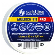 SafeLine 9358 Изолента Safeline 15/10 белая используется для изоляции контактов проводов и создания скруток внутри и снаружи помещений во время мелкого ремонта. Модель имеет широкий диапазон рабочих температур от -50 до +80ºС. Основа из ПВХ обладает высокой механической прочностью (коэффициент удлинения - 200%) и не поддерживает горения.