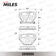 Miles E510500 Колодки тормозные