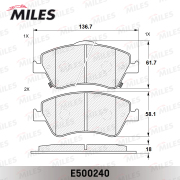 Miles E500240 Колодки тормозные