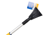 Kraft KT830069 Щетка зимняя со скребком, телескопическая ручка (88-118 см) синяя щетина